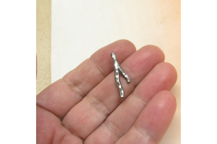 Argentium coral twig earrings Image 5