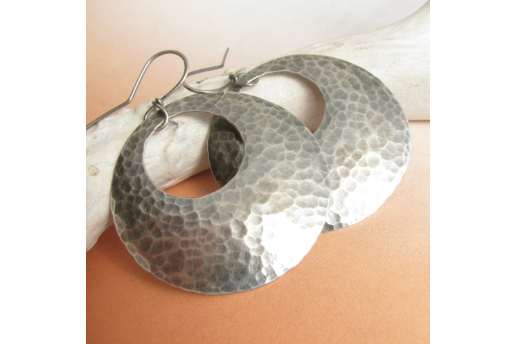 Sterling Silver Gypsy Hoop Earrings - photo 1