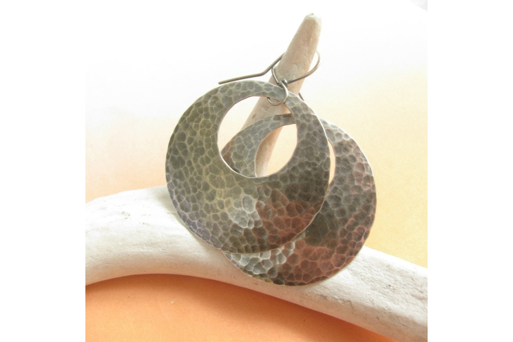 Sterling Silver Gypsy Hoop Earrings - photo 2