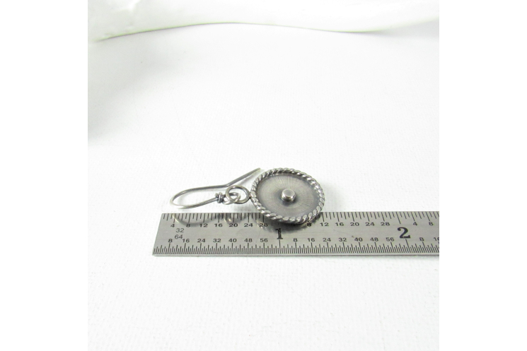 Unique Sterling Silver Disc Earrings