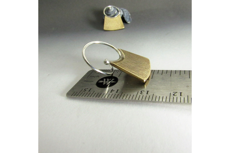 Handcrafted Modern Sterling Silver And Bronze Earrings By Mocahete