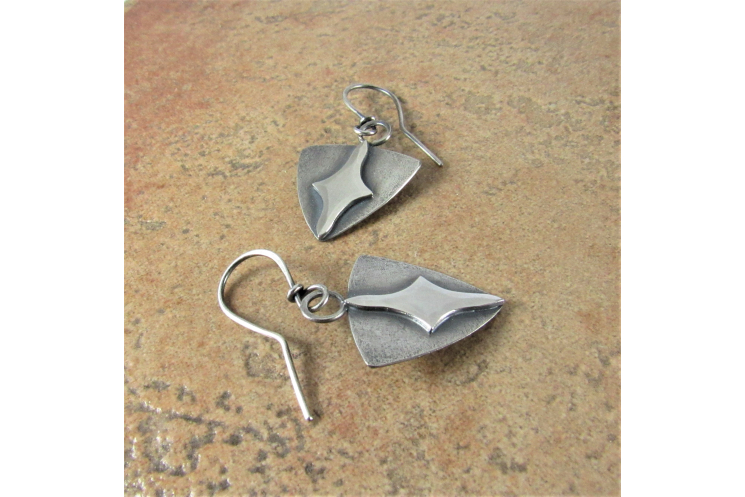 Argentium Sterling Silver Evening Star Earrings