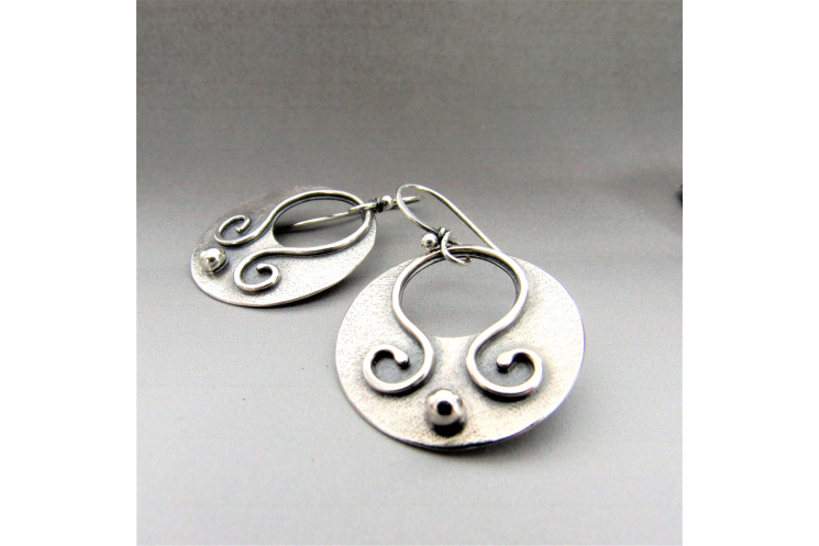 Handcrafted Argentium Sterling Silver Gypsy Earrings