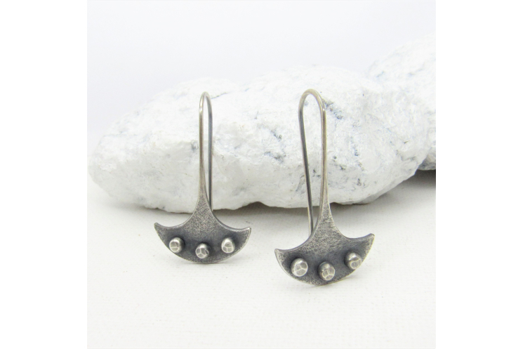 Edgy Sterling Silver Earrings With a Modern Tribal Vibe
