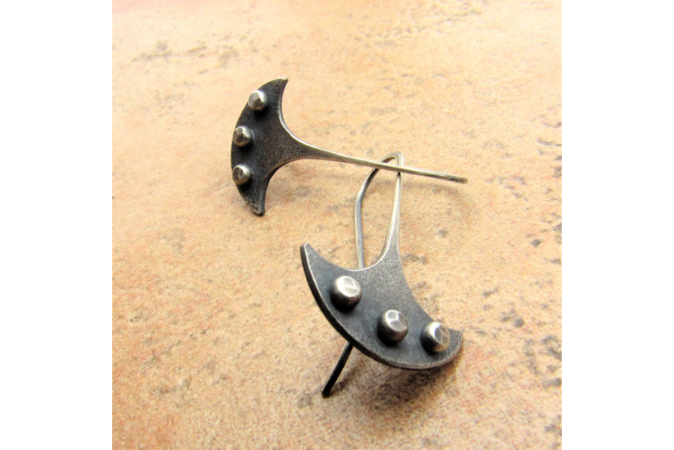 Edgy Sterling Silver Earrings With a Modern Tribal Vibe