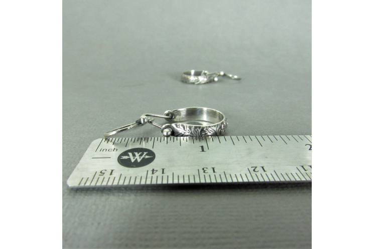 Sterling Silver Floral Dangle Earrings - image 5
