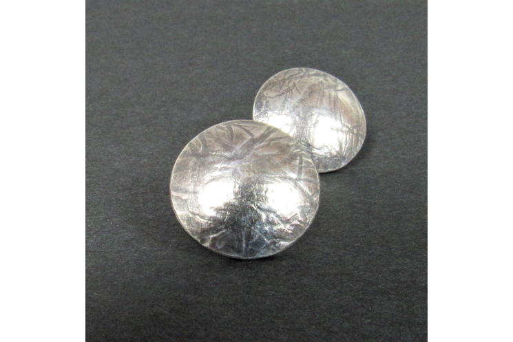 Post Back Argentium Sterling Silver Disc Earrings