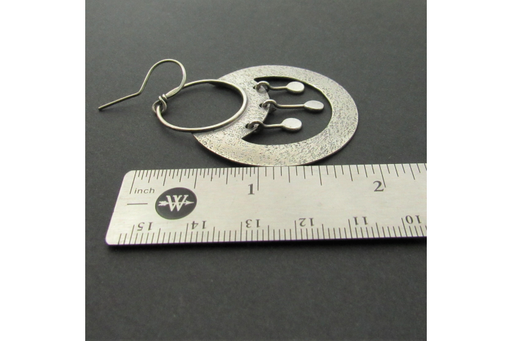 Large Argentium Sterling Silver Nefertiti Earrings
