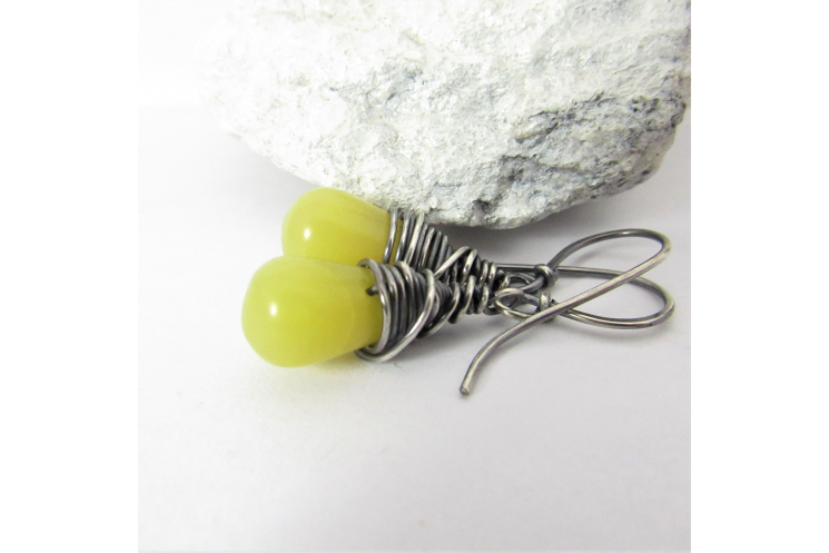 Citrusy Serpentine Drop Earrings