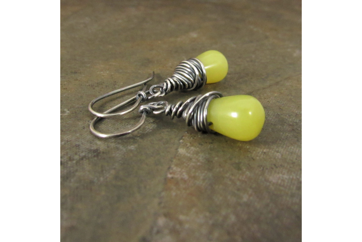 Citrusy Serpentine Drop Earrings