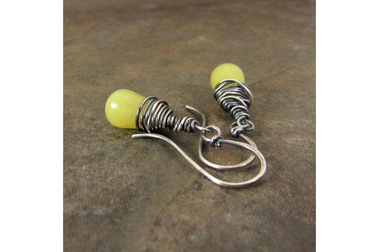 Citrusy Serpentine Drop Earrings