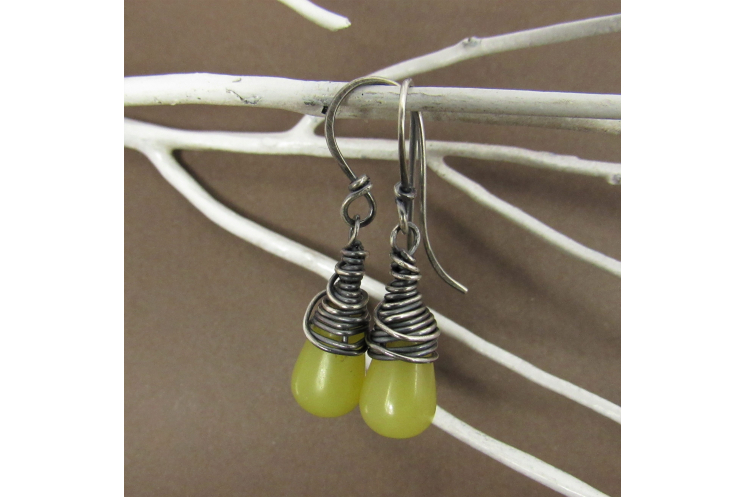 Citrusy Serpentine Drop Earrings