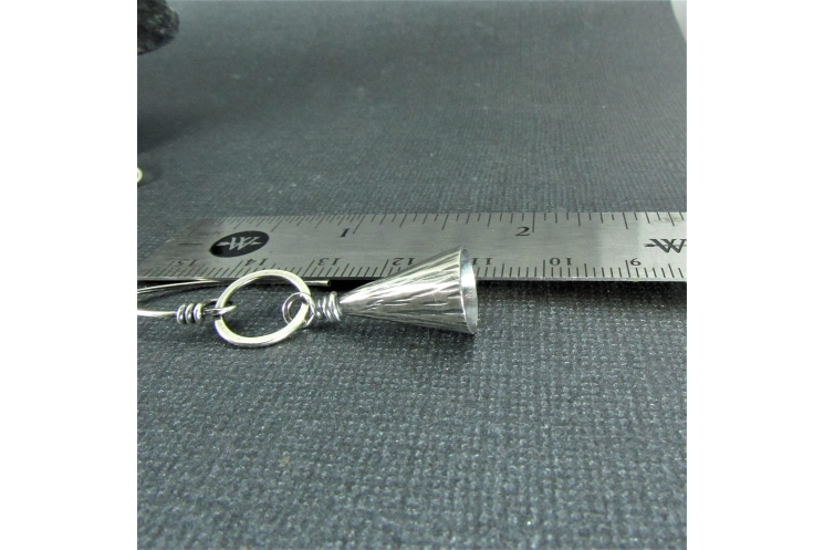 Swingy Argentium Sterling Silver Cone Earrings