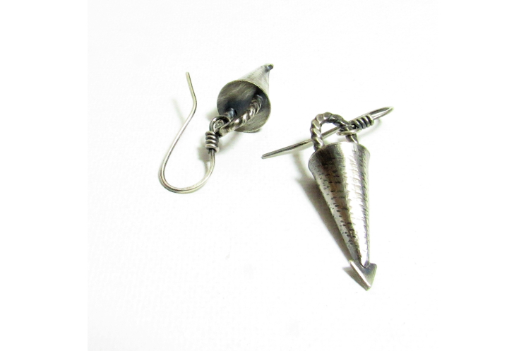Argentium Sterling Silver Cone Earrings