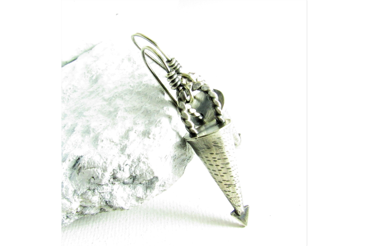 Argentium Sterling Silver Cone Earrings