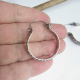 1.5" sterling silver floral hoop earrings image 5
