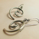 silver spirals contemporary earrings photo 2