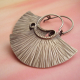 sterling silver tribal fan earrings - image 1