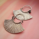 sterling silver tribal fan earrings - image 2