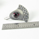 Argentium Sterling Silver Egyptian Lotus Earrings With Large Deep Red Garnets