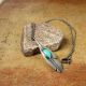 Sterling Silver Feather Necklace With Kingman Turquoise