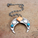 Spiny Oyster And Turquoise Sterling Silver Contemporary Naja Necklace