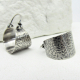 Flower Pattern Sterling Silver Basket Earrings