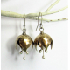 Mixed Metal, Nugold And Sterling Silver Tinkling Bell Flower Earrings - Image 4