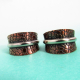 Two Tone Copper And Sterling Silver Basket Hoop Earrings - Image 3