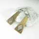 Geometric Trapezoid And Diamond Mixed Metal Earrings, Sterling Silver And Bronze