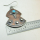 Turquoise, Copper And Sterling Silver Mixed Metal Earrings - image 5