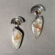 Citrine, Agate And Argentium Earrings