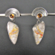 Citrine, Agate And Argentium Earrings