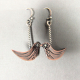 Copper And Silver Bird  Earrings