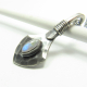 Sterling Silver Moonstone Spearpoint Talisman Necklace Image 1