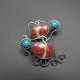 Red Jasper And Turquoise Earrings - Image 2