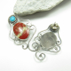 Red Jasper And Turquoise Earrings - Image 3