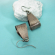 Textured, Riveted Sterling Silver And Copper Earrings