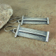 Contempory Argentium Sterling Silver Rectangular Geometric Earrings