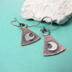 Copper And Sterling Silver Trapezoid Moon Earrings