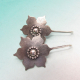 Large Sterling Silver Lotus Earrings, Handmade Bohemian Argentium Jewelry - 6