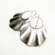 Large Ruffled Sterling Silver Statement Earrings - image 4