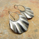 Large Ruffled Sterling Silver Statement Earrings - image 3