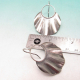 Large Ruffled Sterling Silver Statement Earrings - image 5