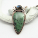 Solid Copper Necklace With Zoisite And Labradorite