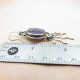 Argentium Sterling Silver Earrings With Purple Charoite Cabochons