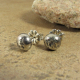 Textured Argentium Sterling Silver Nugget Earrings