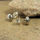 Textured Argentium Sterling Silver Nugget Earrings