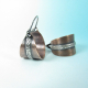 Sterling Silver And Copper Basket Earrings