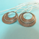 Swingy Gypsy Style Hoops, Two Tone, Mixed Metal Sterling Silver And Copper Earri